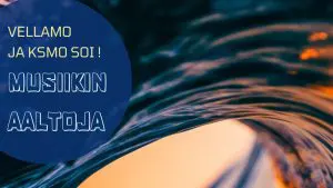 Mainosjulisteessa tekstiä ja aallon lähikuva.