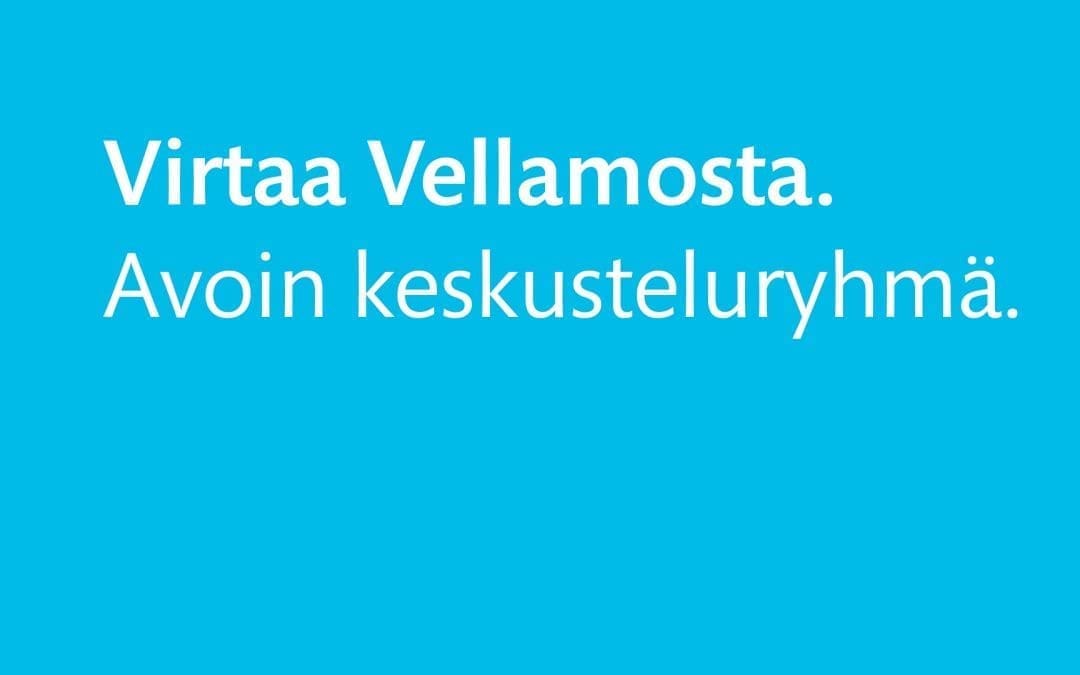 Virtaa Vellamosta. ”On armas mulle aallon tie.”26.9.2023 klo 10-11.30