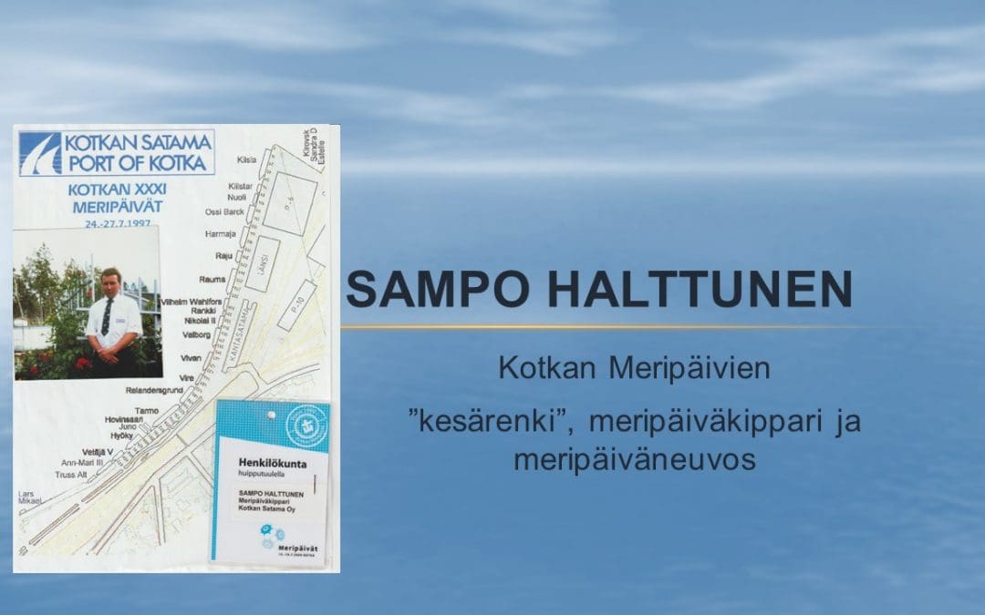 Meripäivien oheisohjelmaa. Sampo Halttusen esitelmä.29.7.2022 klo 14